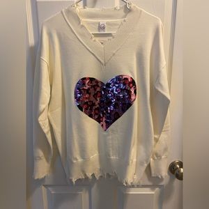 Heart shark bite shirt